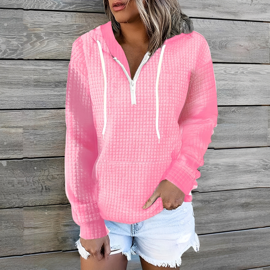 Amanda - Stylish Women's Waffle Hoodie