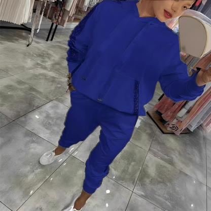 Tiffany - Elegant set of hoodie and pants for women