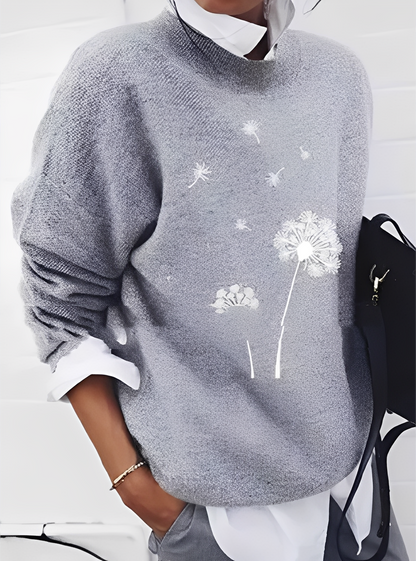 Milly - women's sweater in a modern, loose cut with pattern