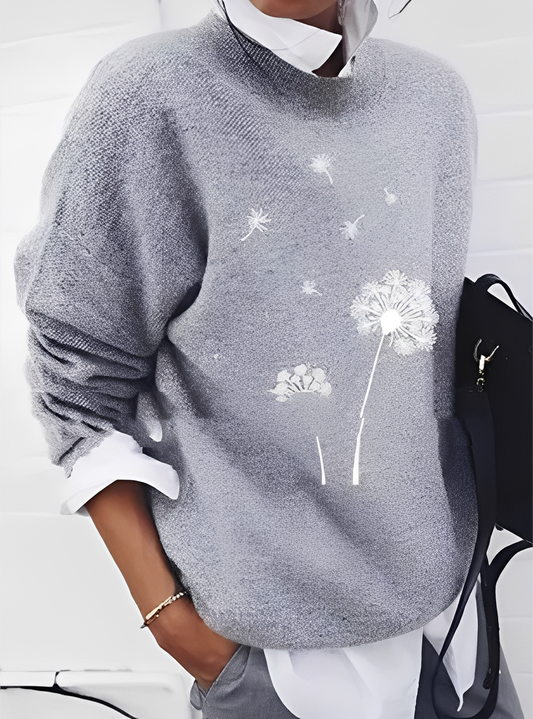 Milly - women's sweater in a modern, loose cut with pattern