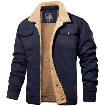 Joshua - Modern, warm men's jacket with Sherpa lining