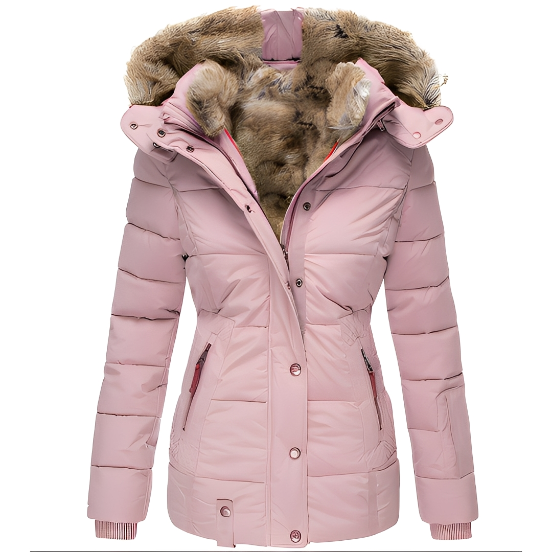Léopoldine - winter down jacket with hood for women