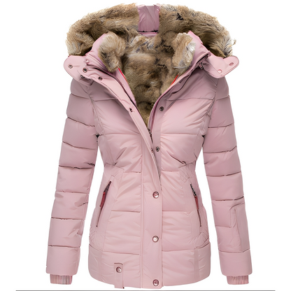 Léopoldine - winter down jacket with hood for women