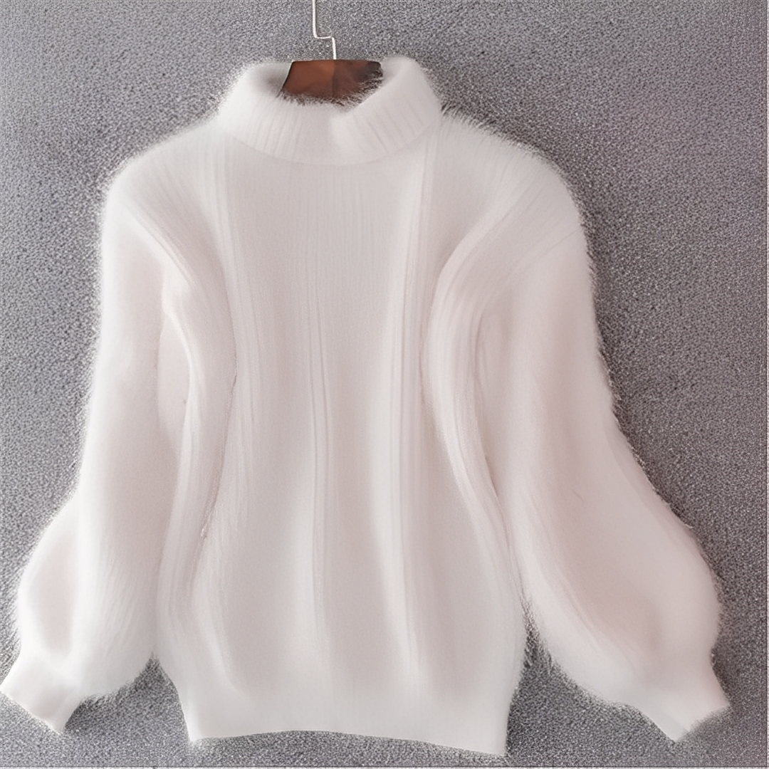 Maude - Modern Sweater with High, Cozy Collar for Women