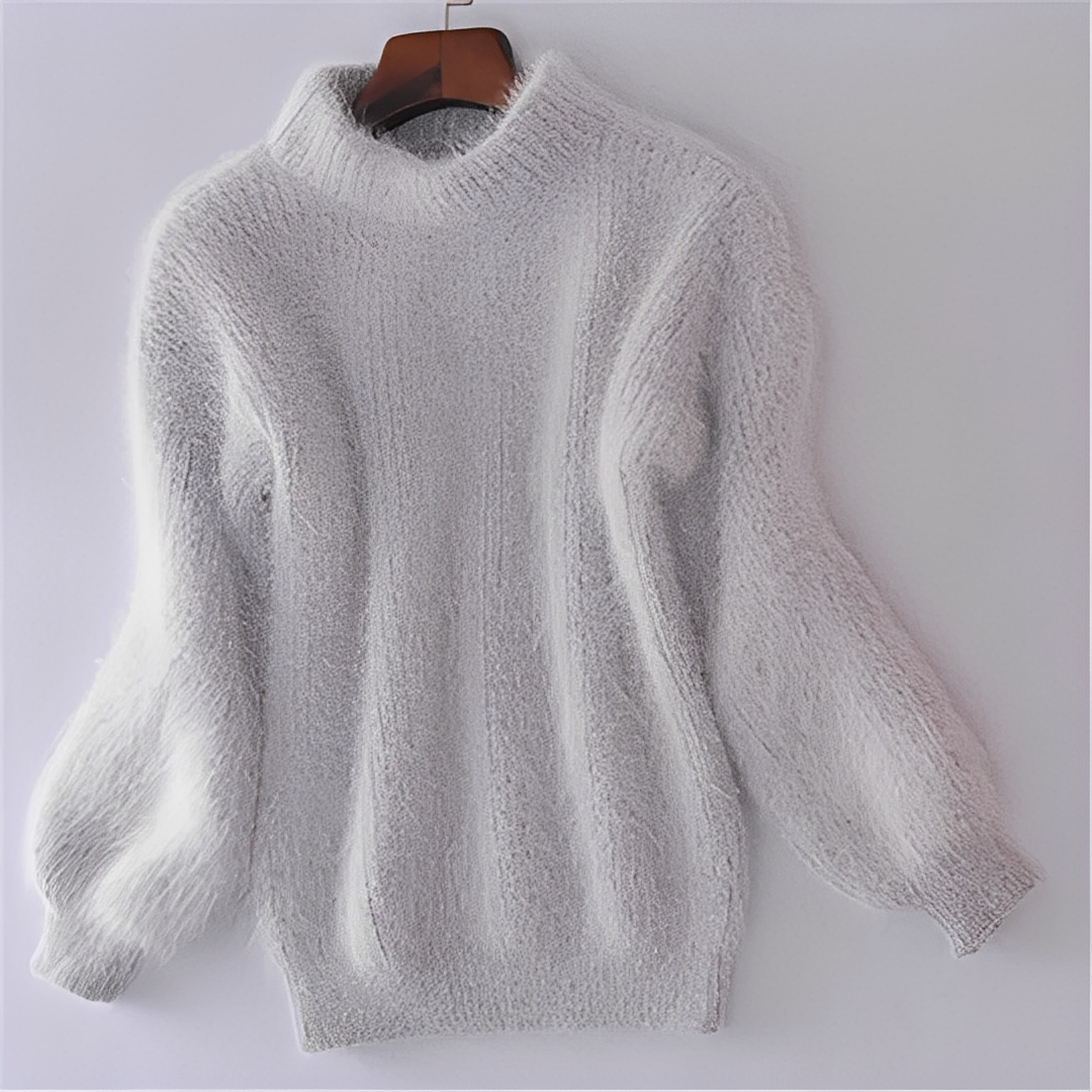 Maude - Modern Sweater with High, Cozy Collar for Women