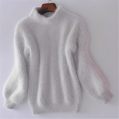 Maude - Modern Sweater with High, Cozy Collar for Women