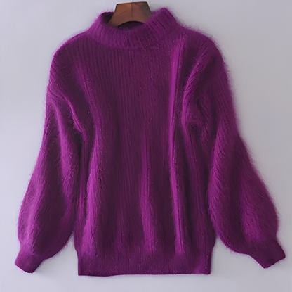 Maude - Modern Sweater with High, Cozy Collar for Women