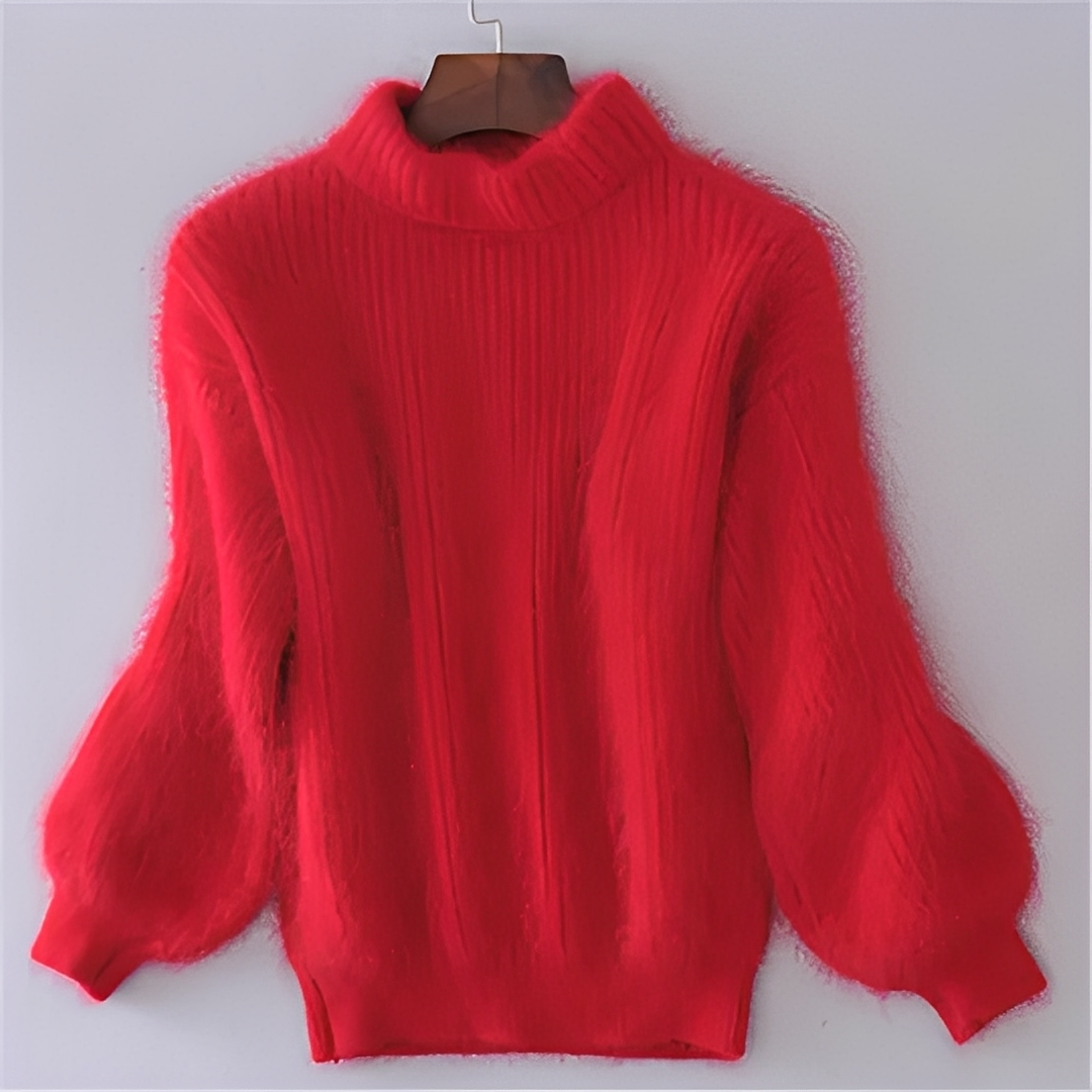 Maude - Modern Sweater with High, Cozy Collar for Women