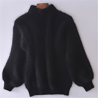 Maude - Modern Sweater with High, Cozy Collar for Women