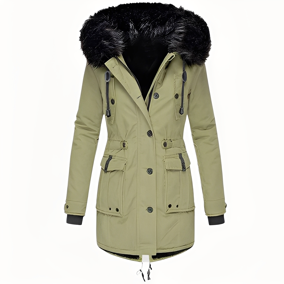 Mathurine - Women's Winter Coat with Hood