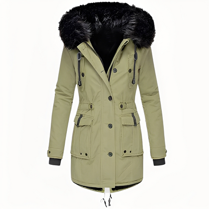 Mathurine - Women's Winter Coat with Hood
