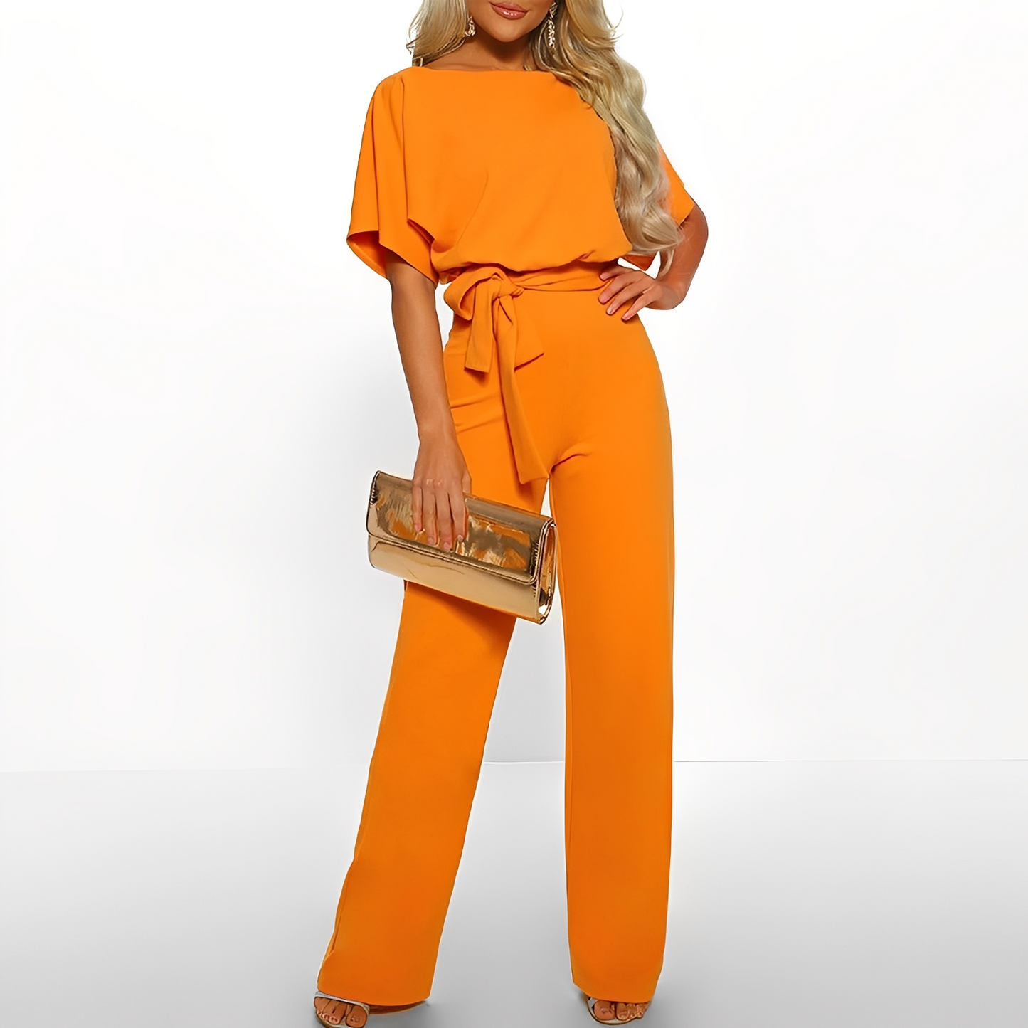 Alaylla - Eleganter Overall mit Gürtel für Damen Set