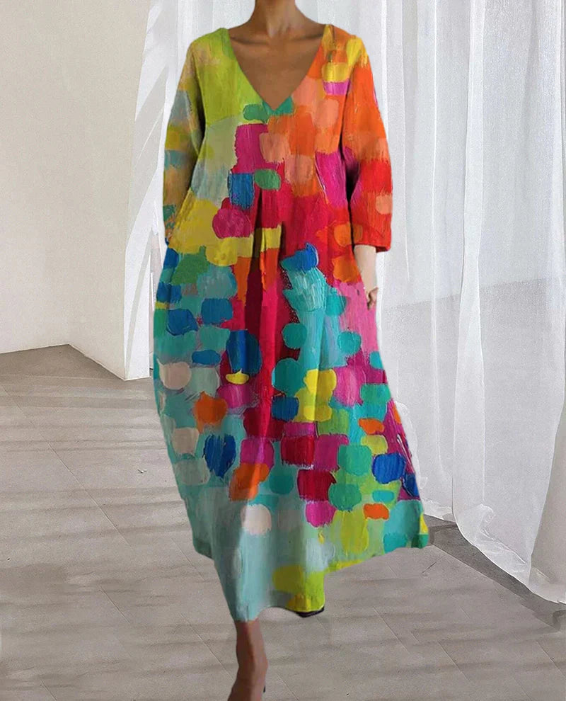 Alina - Farbiges Print-Kleid für Damen