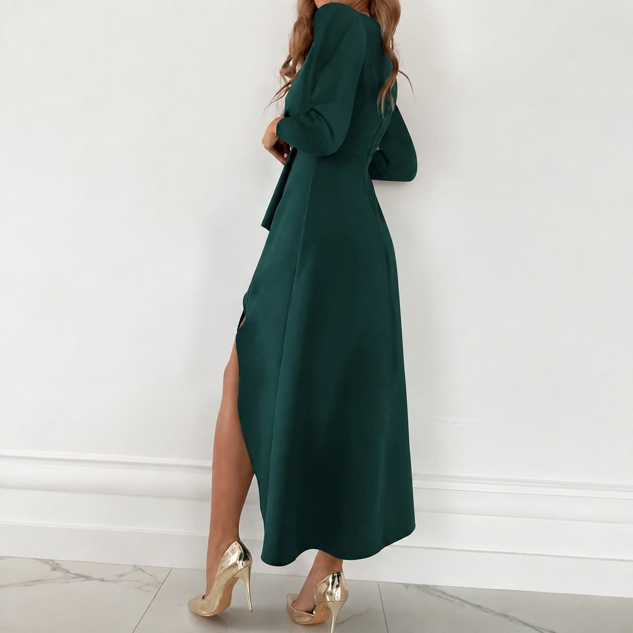 Shannon - Stilvolles langärmeliges Abendkleid