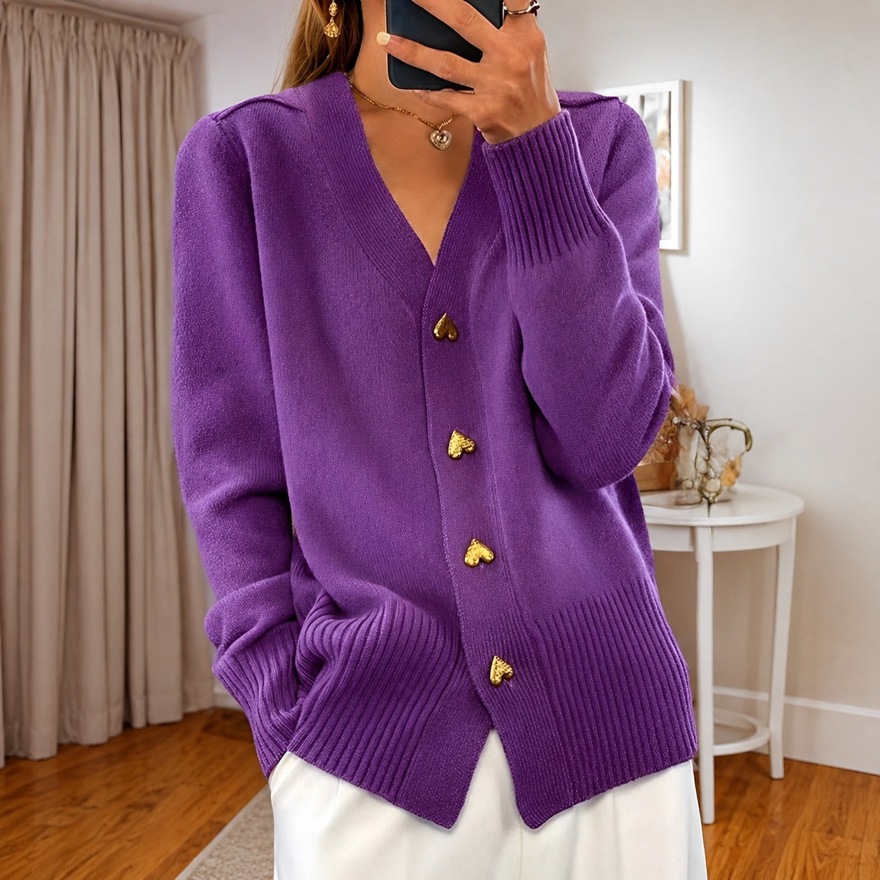 Annalee - Stilvolle Love Button Damenjacke