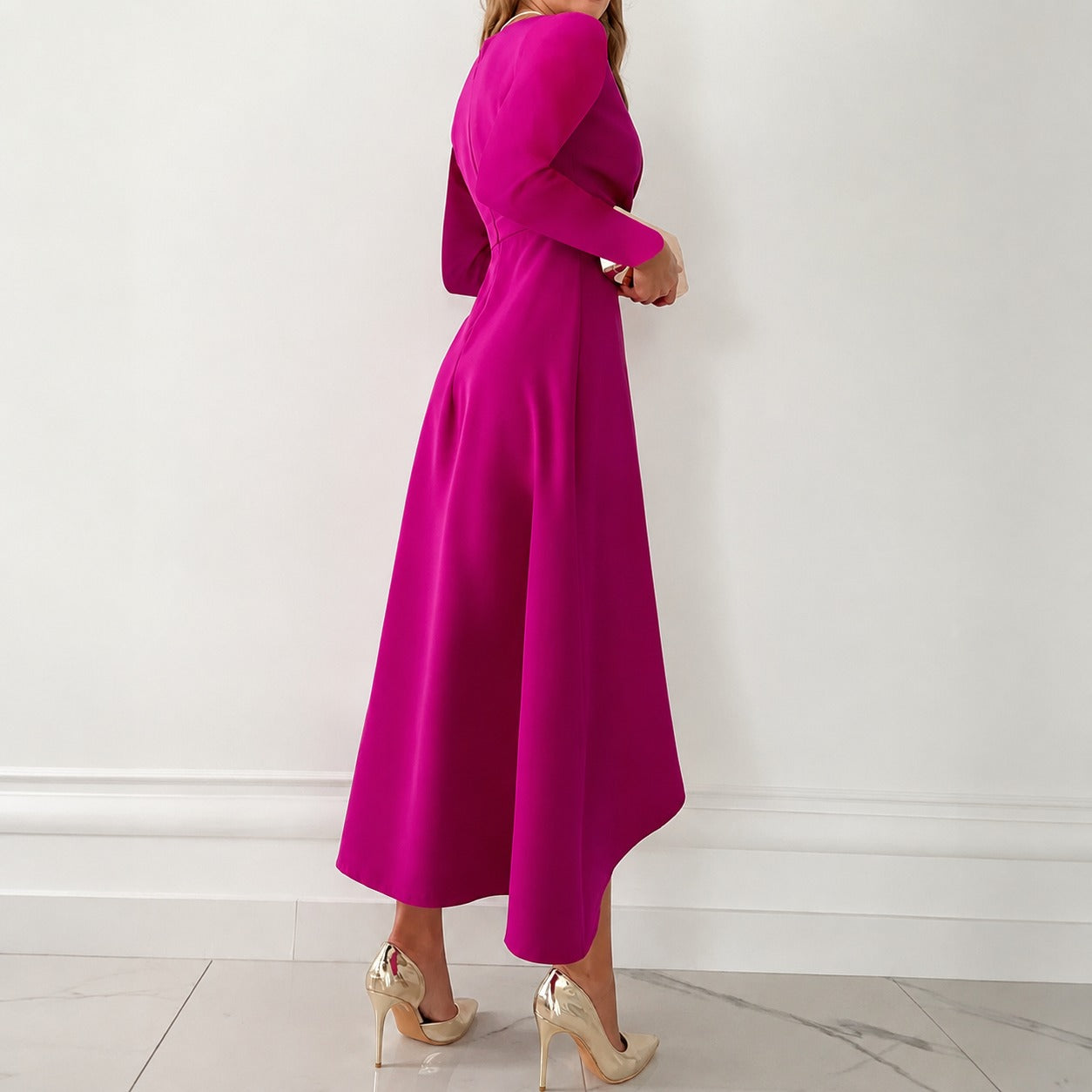 Shannon - Stilvolles langärmeliges Abendkleid