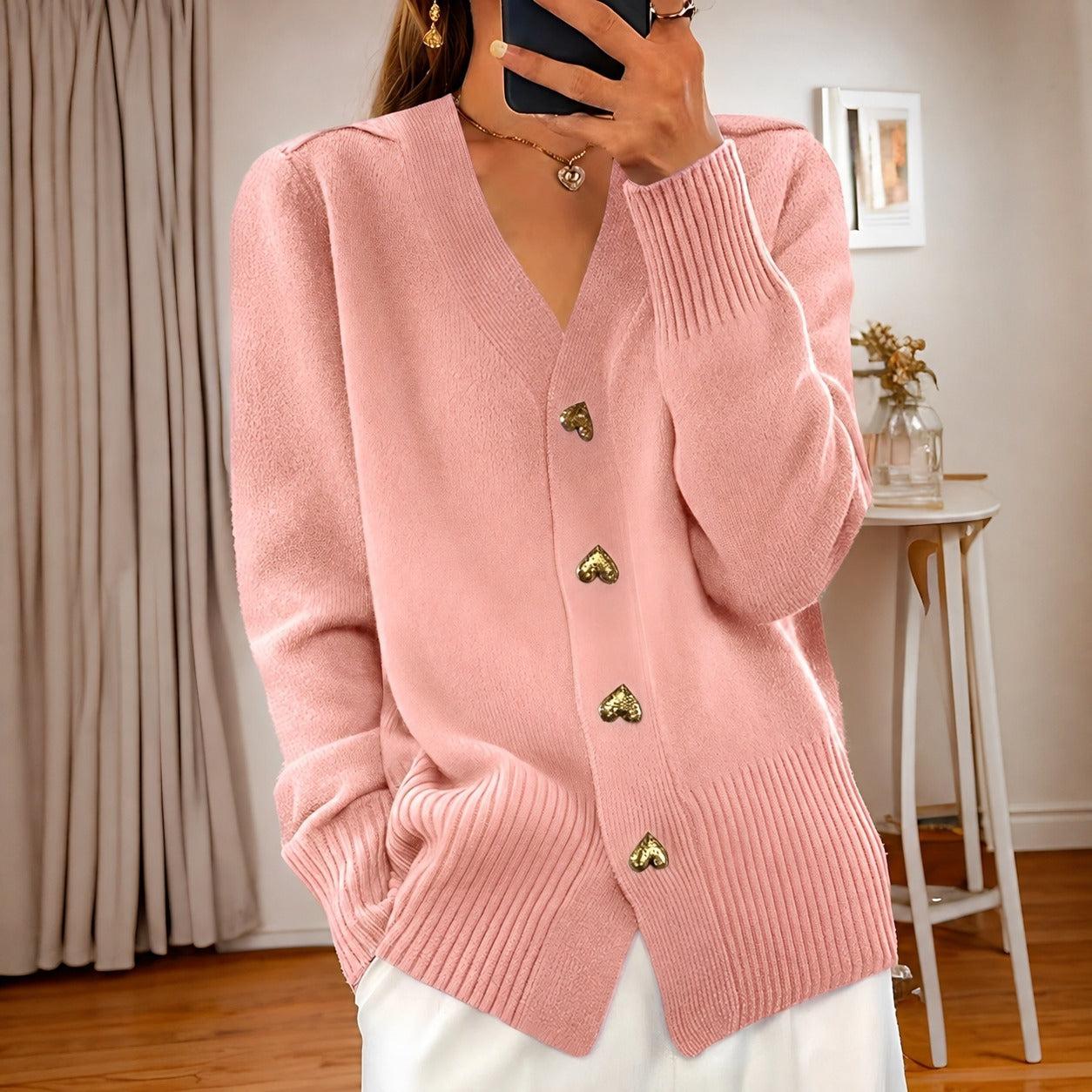 Annalee - Stilvolle Love Button Damenjacke