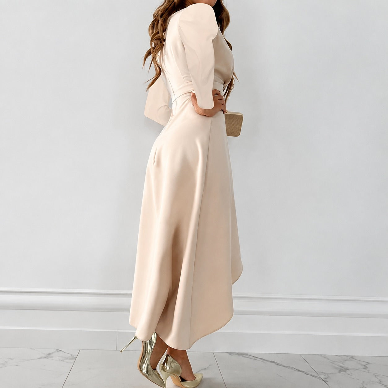 Shannon - Stilvolles langärmeliges Abendkleid