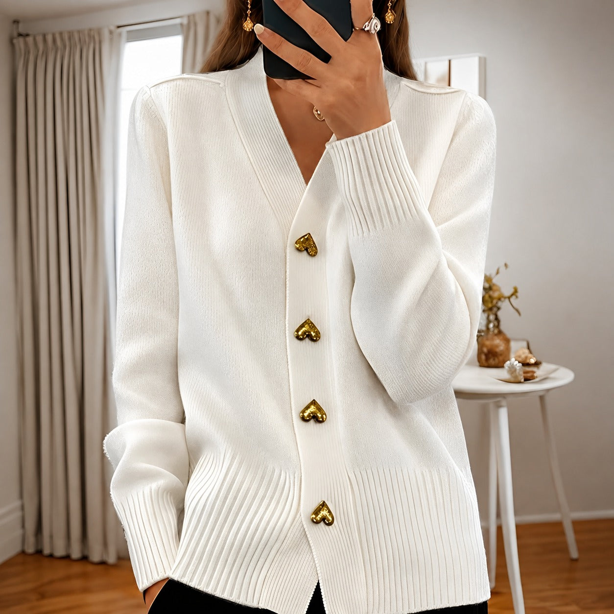 Annalee - Stilvolle Love Button Damenjacke