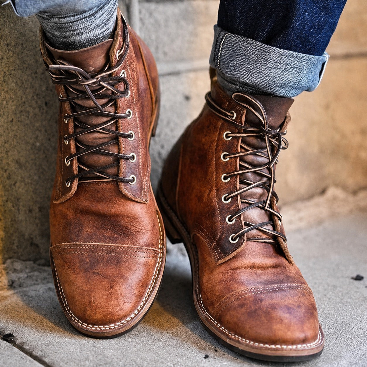 Aaron - Klassische Herrenstiefel im Vintage-Stil
