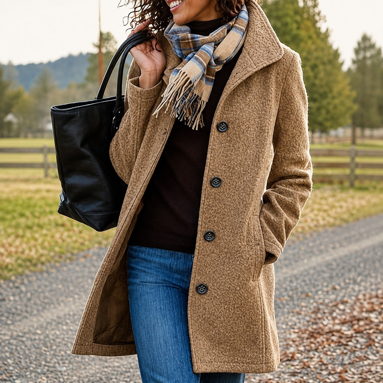Harper - Warmer, mittellanger Mantel