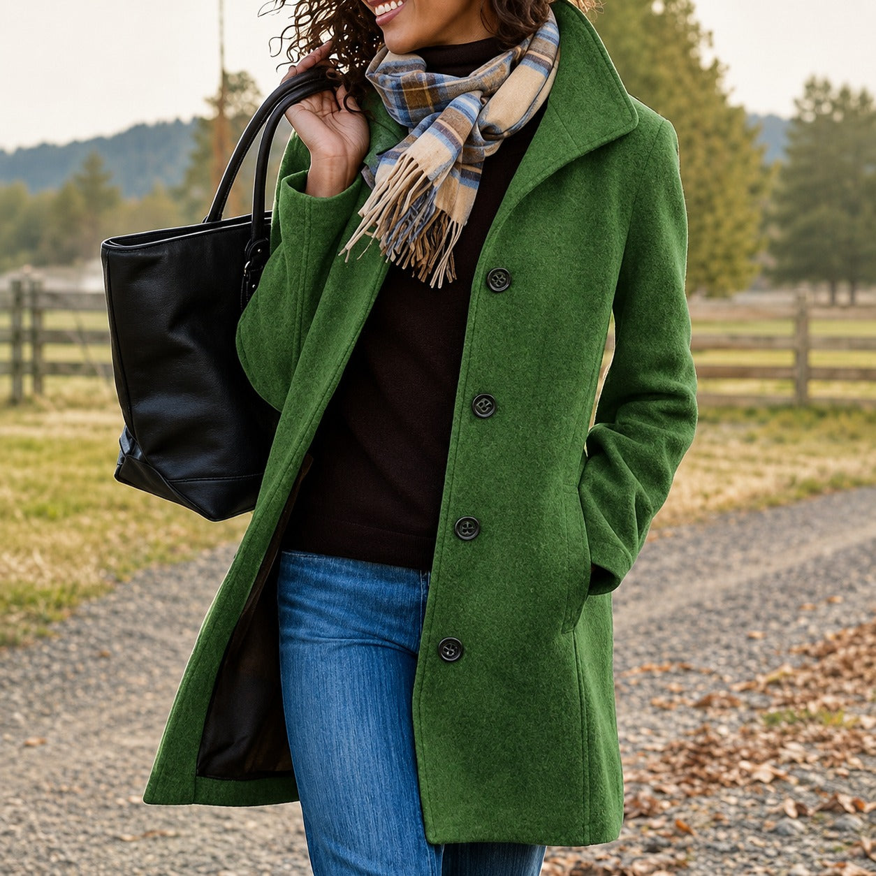 Harper - Warmer, mittellanger Mantel