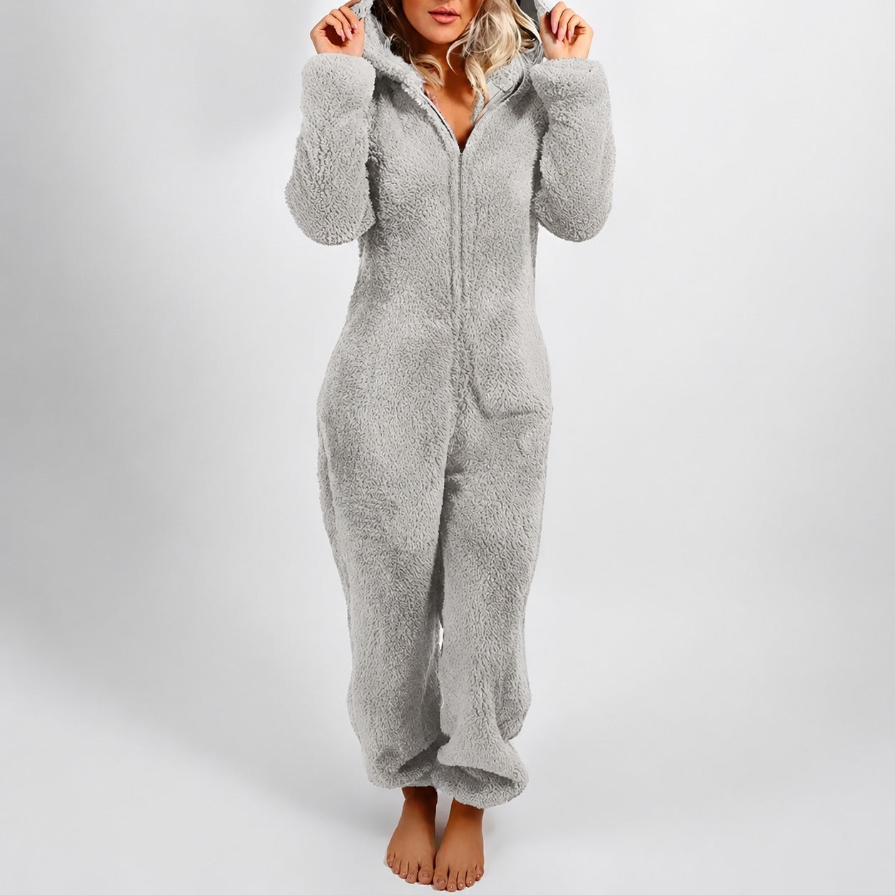 Jasmine - Warmer Kapuzen-Jumpsuit für Damen