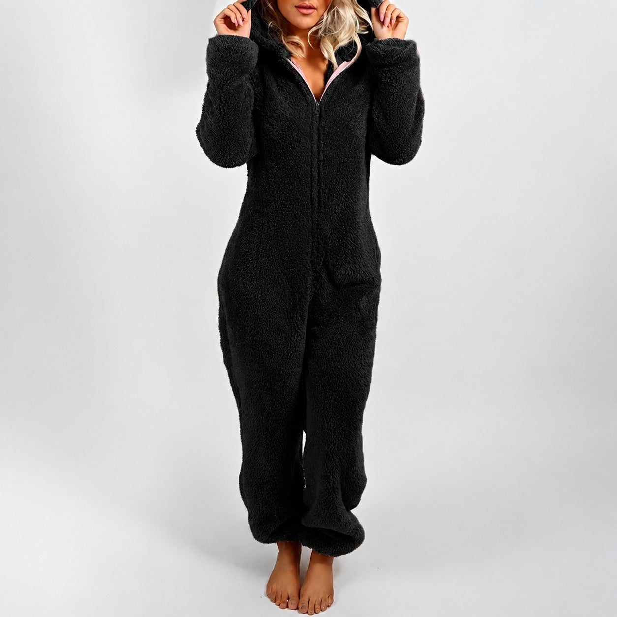 Jasmine - Warmer Kapuzen-Jumpsuit für Damen