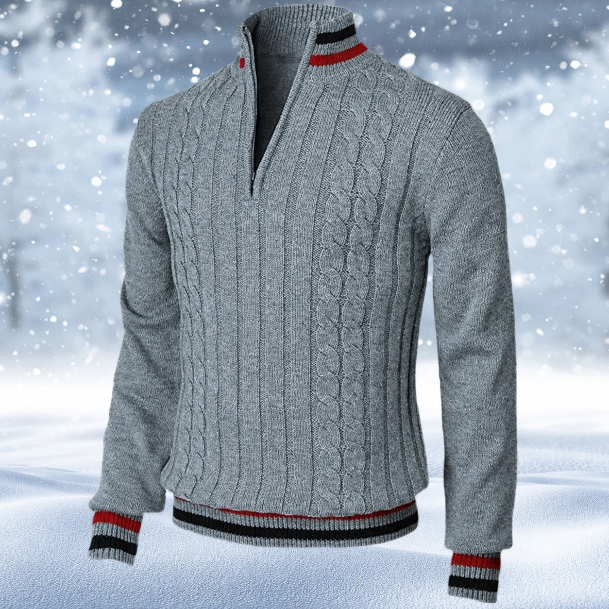 Ralph - Stilvoller Herrenpullover mit Zipper