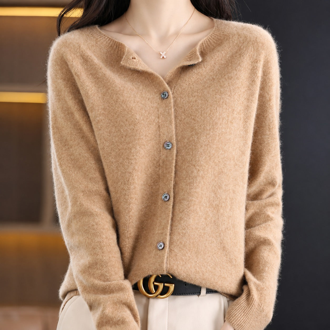 Ina - Eleganter Damenpullover mit Rundhalsausschnitt