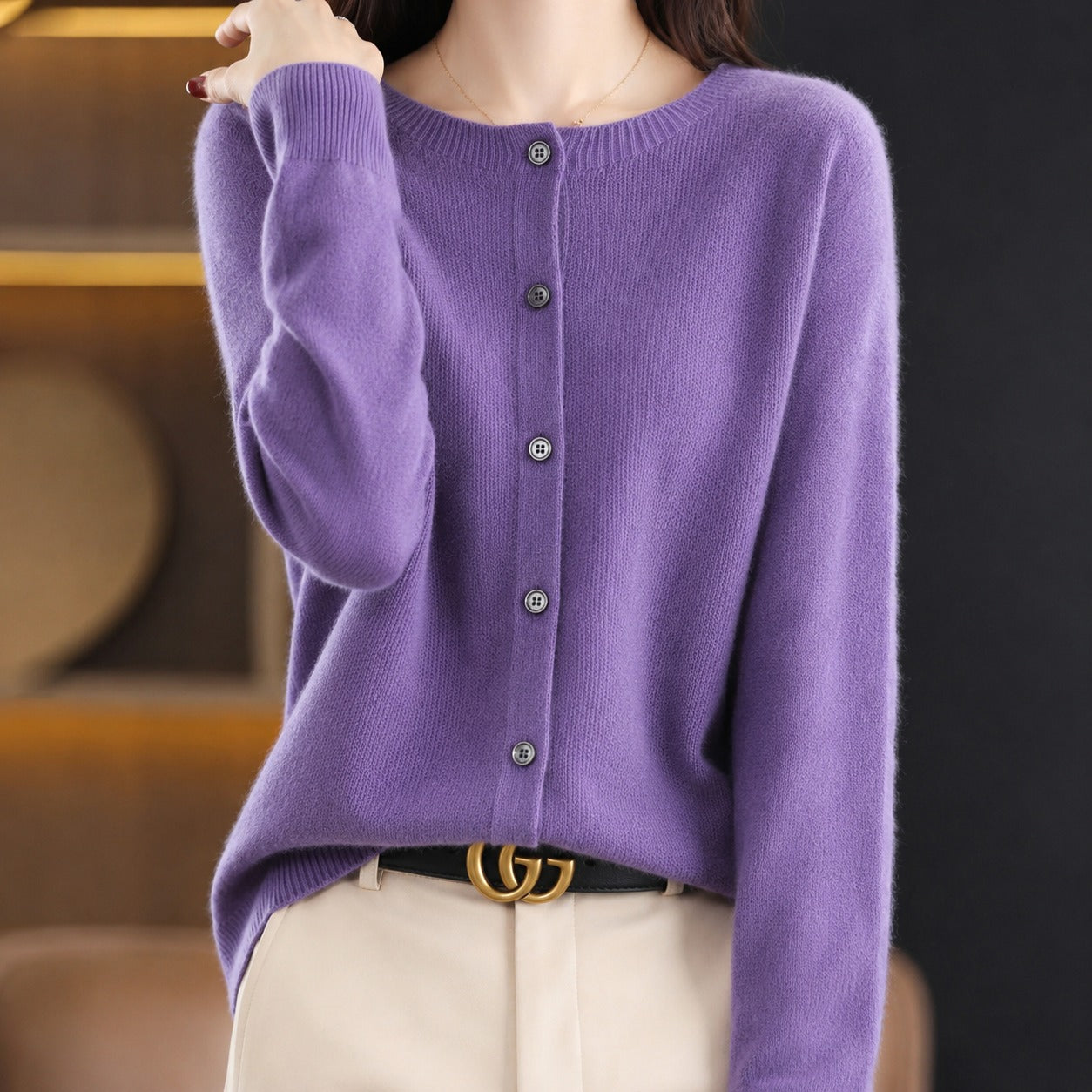 Ina - Eleganter Damenpullover mit Rundhalsausschnitt