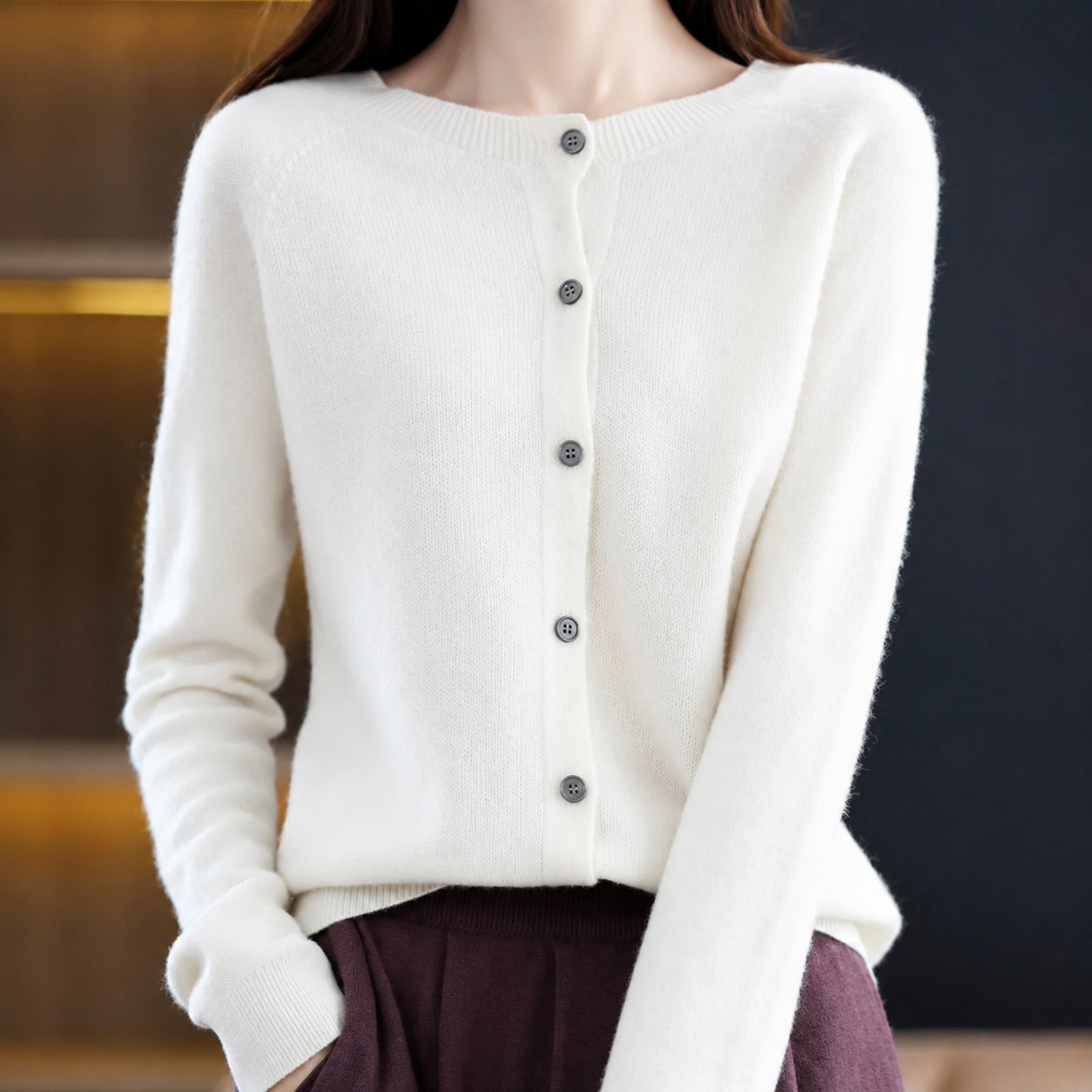 Ina - Eleganter Damenpullover mit Rundhalsausschnitt