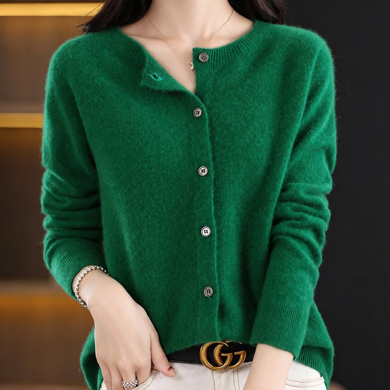 Ina - Eleganter Damenpullover mit Rundhalsausschnitt