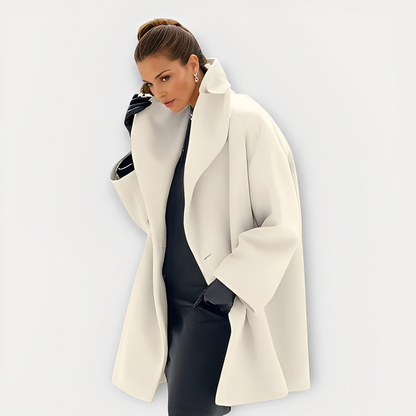 Laurette - Oversized winter coat with wide collar for women