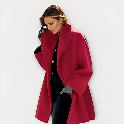 Laurette - Oversized winter coat with wide collar for women