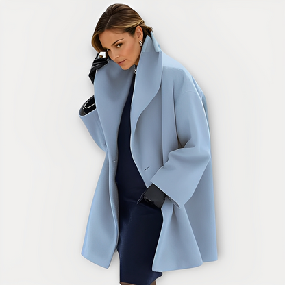 Laurette - Oversized winter coat with wide collar for women