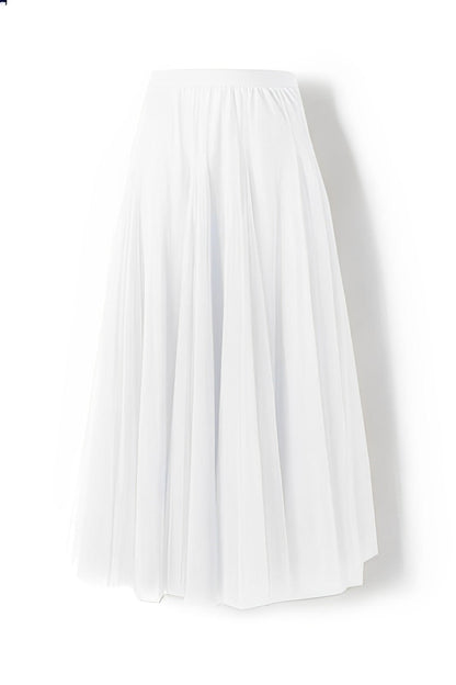 Maleah – Pleated midi skirt made of mesh fabric