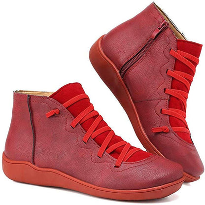 Afra – Retro Lace-Up Boots