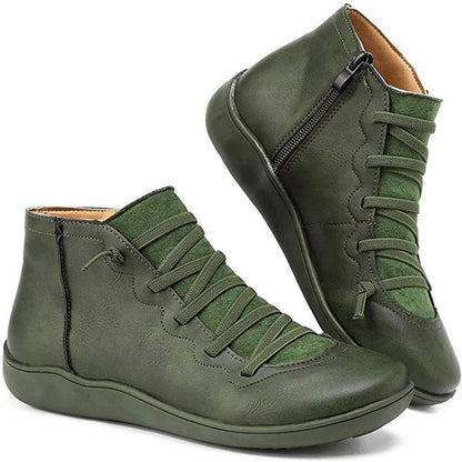 Afra – Retro Lace-Up Boots