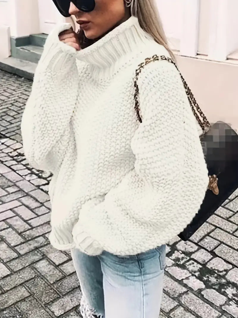 Vale – Unifarbener Rollkragenpullover