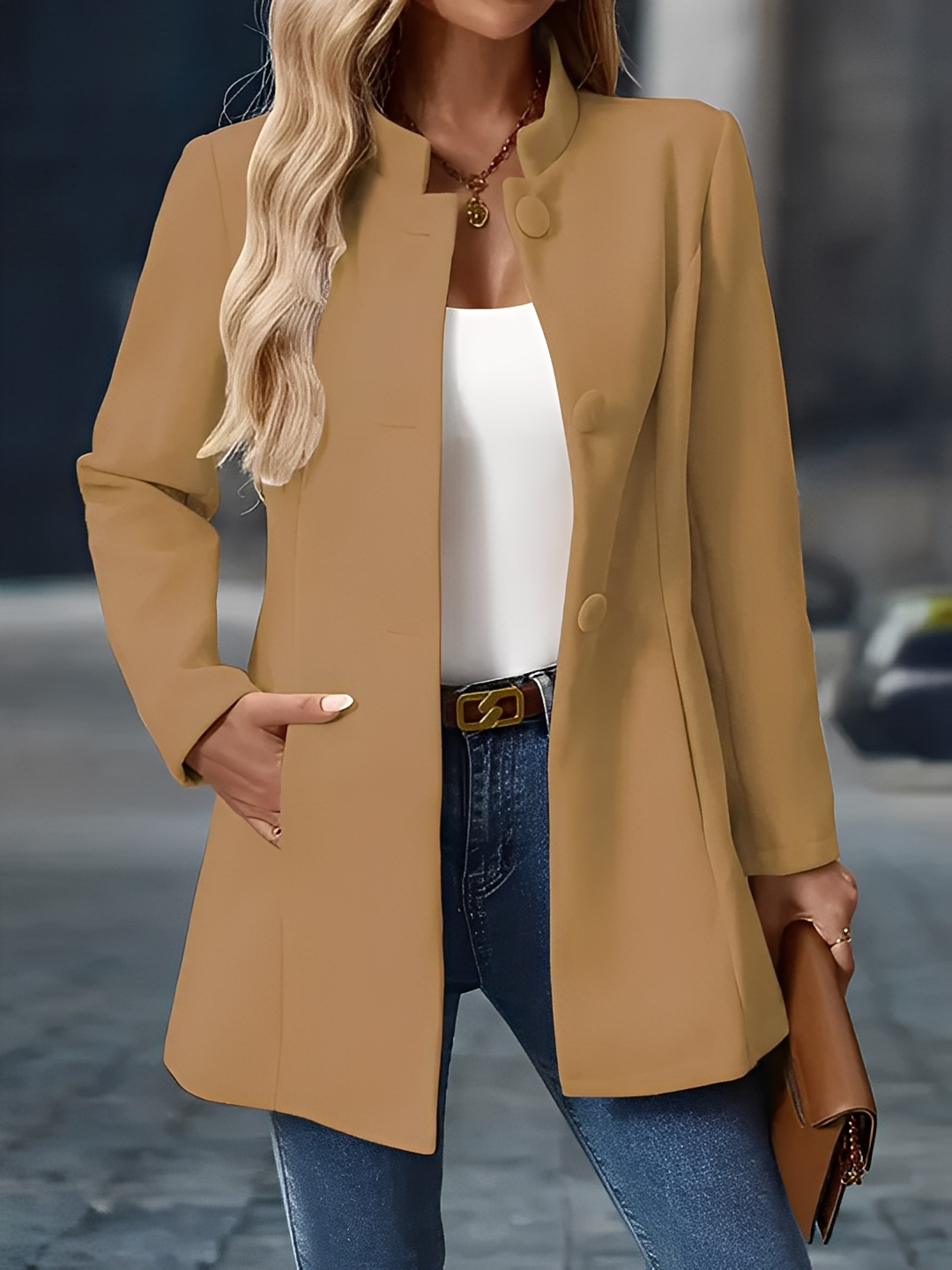 Cornélie - Warmer Frauen-Wintermantel mit Knöpfen