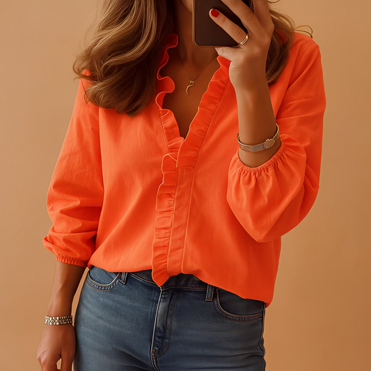 Aubbrey - Elegante Langarmbluse für Damen