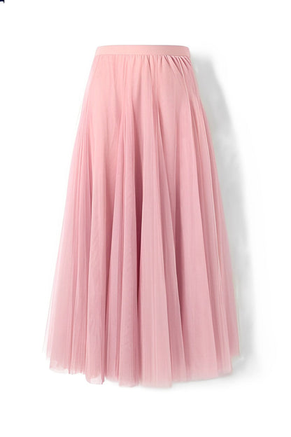 Maleah – Pleated midi skirt made of mesh fabric