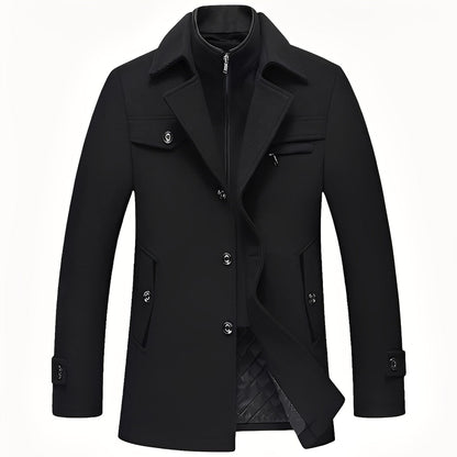 Jordan - Elegant, slim-cut men's wool coat