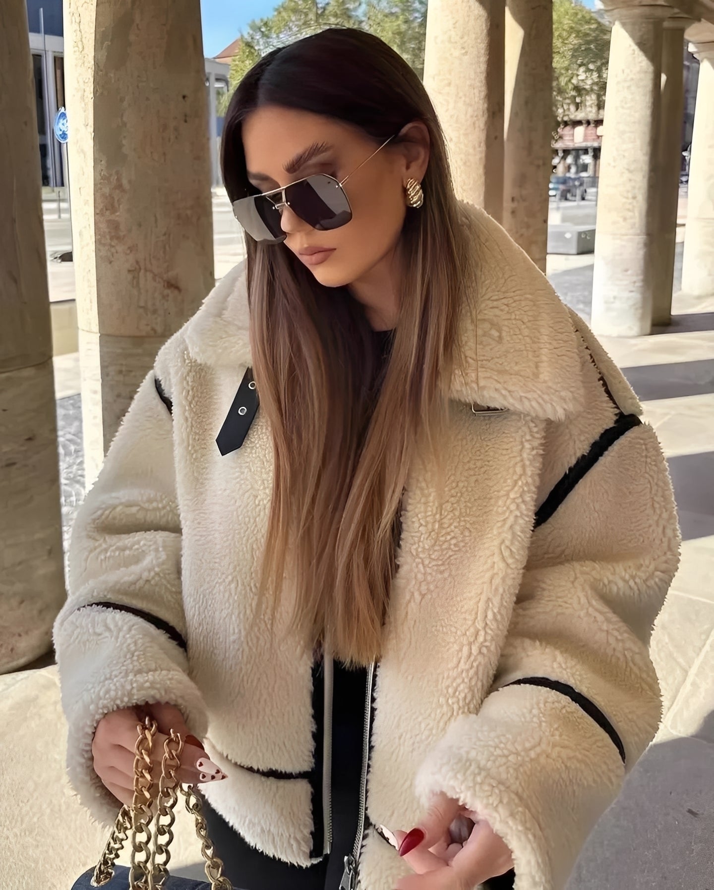 Irene - Comfortable, thick plush jacket for women