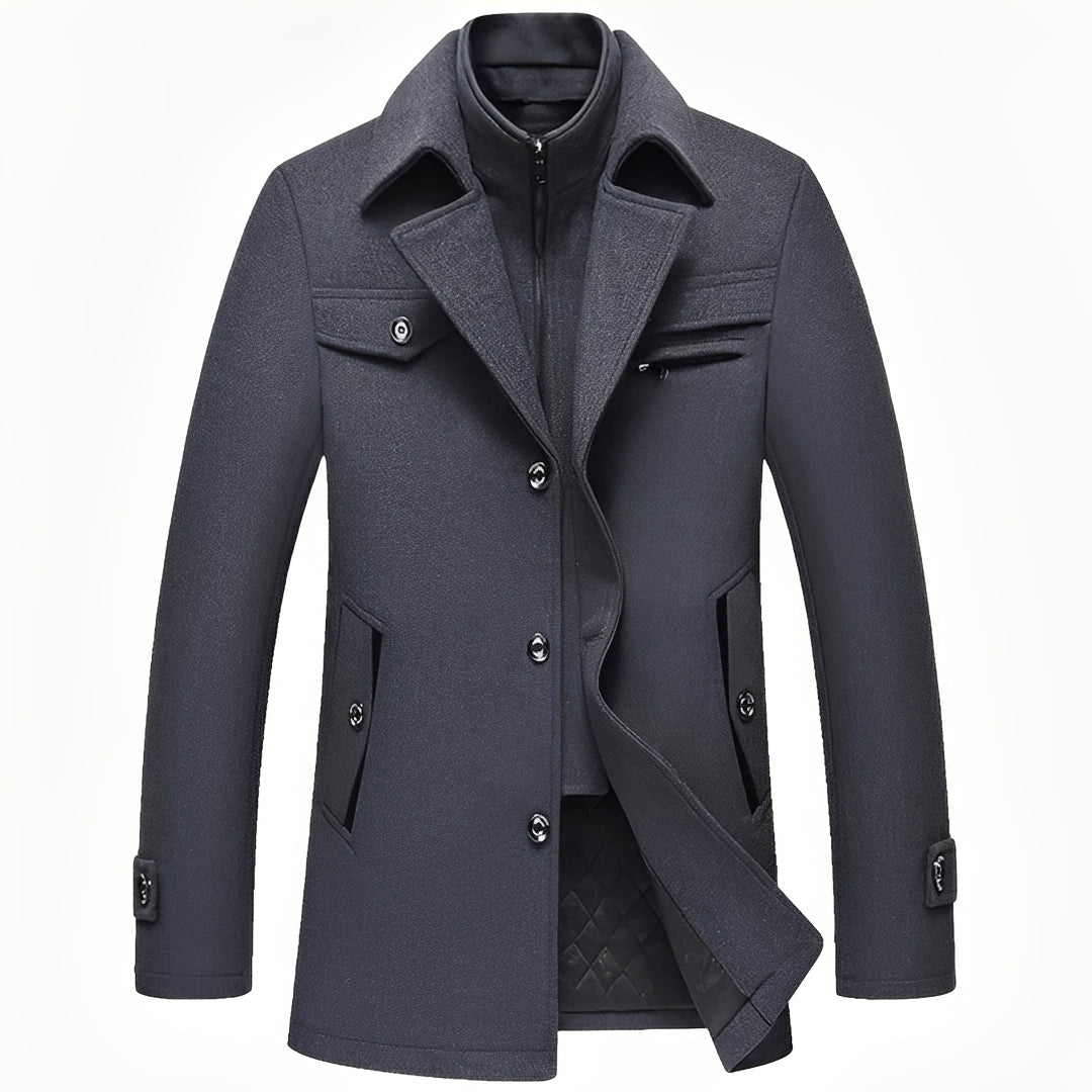 Jordan - Elegant, slim-cut men's wool coat