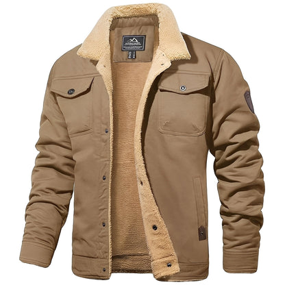 Joshua - Modern, warm men's jacket with Sherpa lining