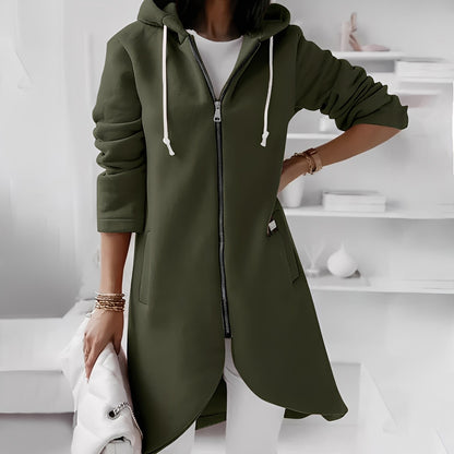 Josepha - Long, comfortable women's hooded jacket