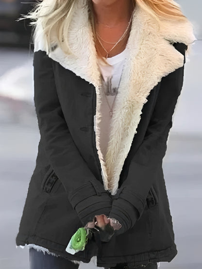 Holly - Warmer Samtmantel für Damen