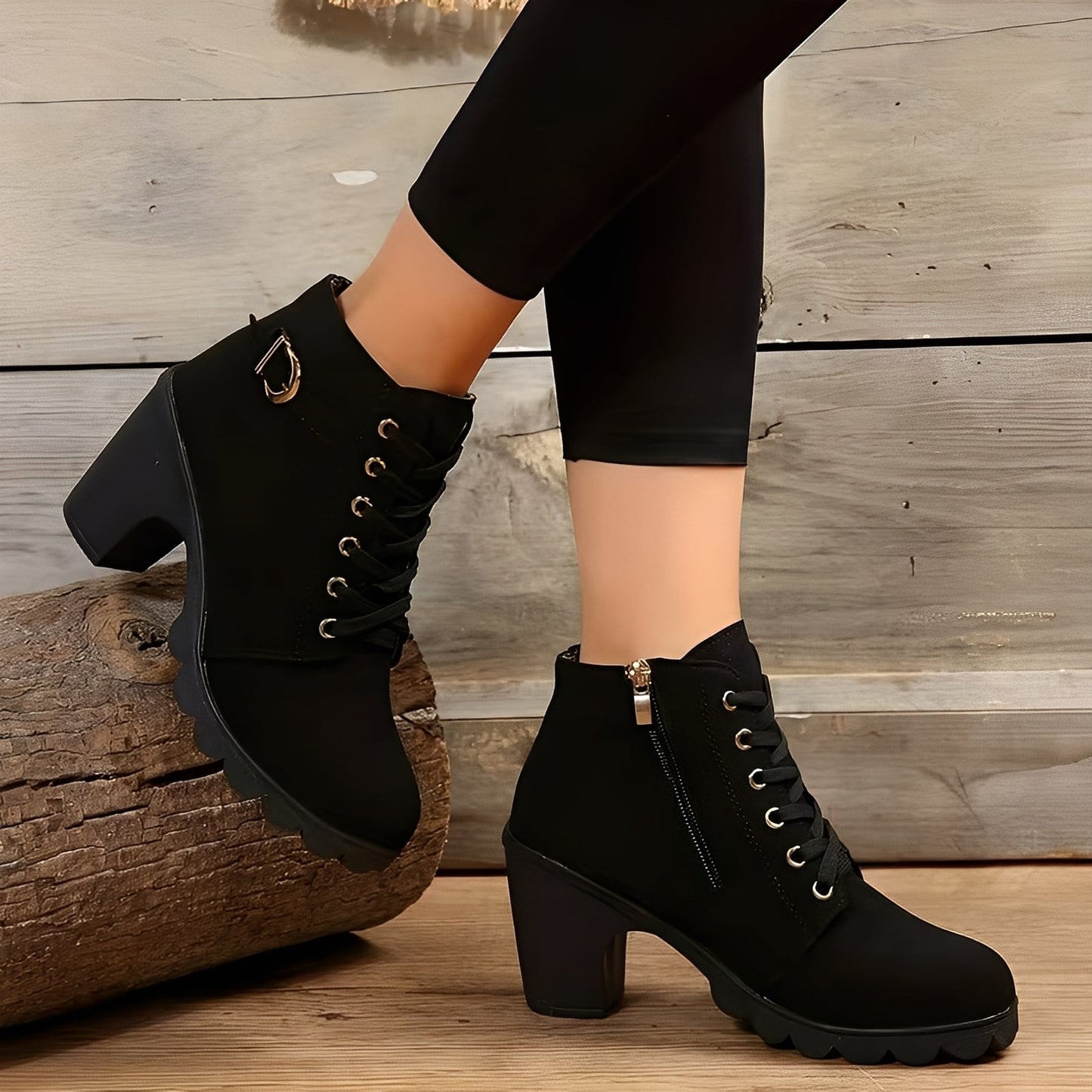 Roxanne - Trendy women's ankle boots with block heel